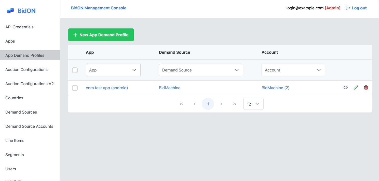 AppLovin App Demand Profile Creation